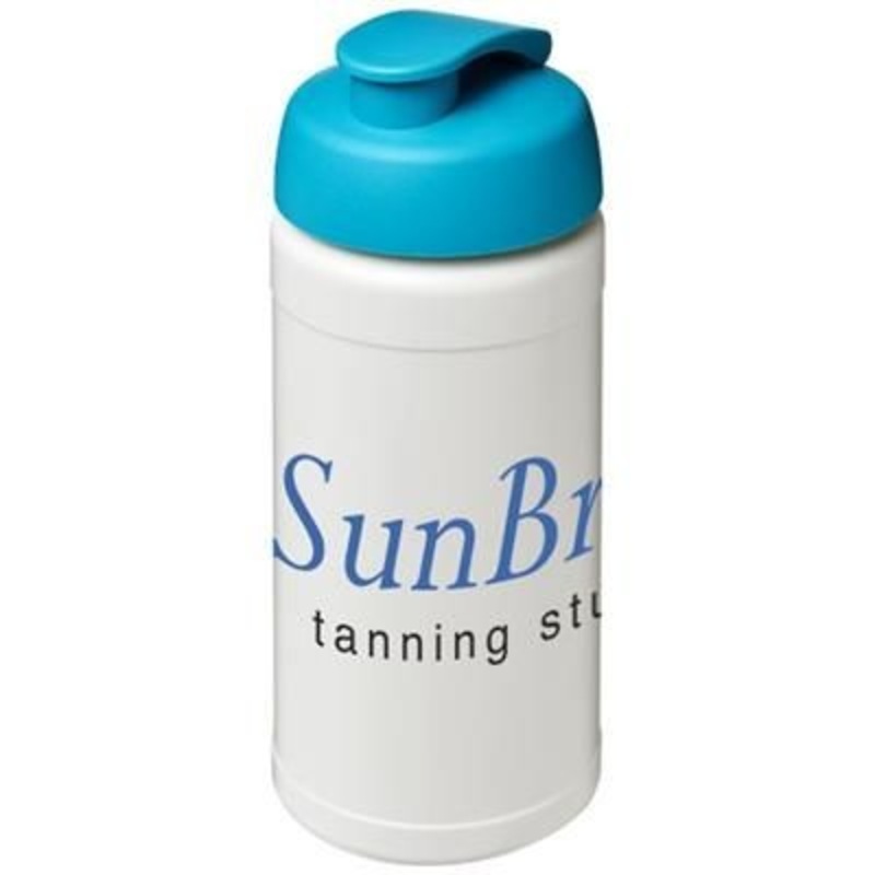 BASELINE PLUS 500 ML FLIP LID SPORTS BOTTLE in White Solid-aqua – Promise Promo
