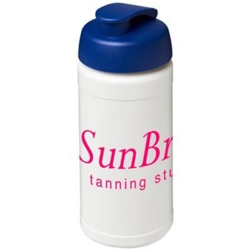 BASELINE PLUS 500 ML FLIP LID SPORTS BOTTLE in White Solid-blue – Promise Promo