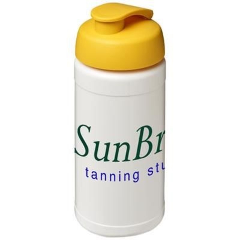 BASELINE PLUS 500 ML FLIP LID SPORTS BOTTLE in White Solid-yellow – Promise Promo