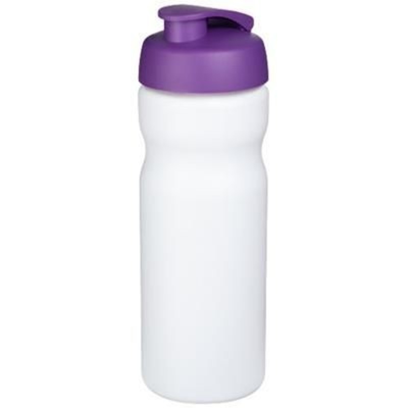 BASELINE PLUS 650 ML FLIP LID SPORTS BOTTLE in White Solid-purple – Promise Promo