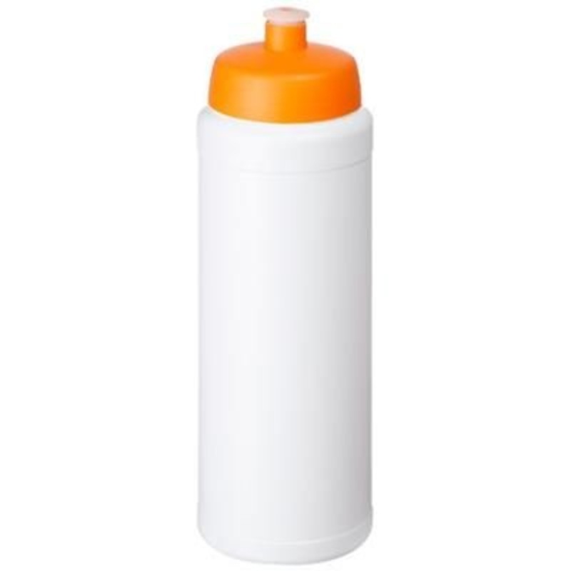 BASELINE PLUS 750 ML BOTTLE with Sports Lid in White Solid-orange – Promise Promo