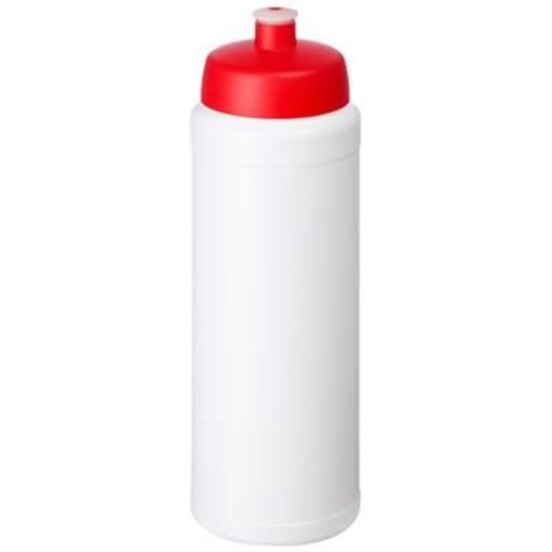 BASELINE PLUS 750 ML BOTTLE with Sports Lid in White Solid-red – Promise Promo