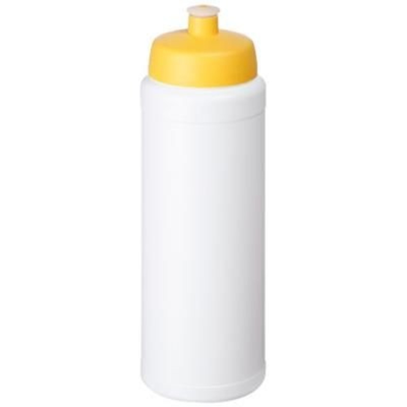 BASELINE PLUS 750 ML BOTTLE with Sports Lid in White Solid-yellow – Promise Promo