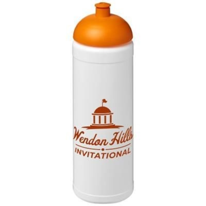 BASELINE PLUS 750 ML DOME LID SPORTS BOTTLE in White Solid-orange – Promise Promo