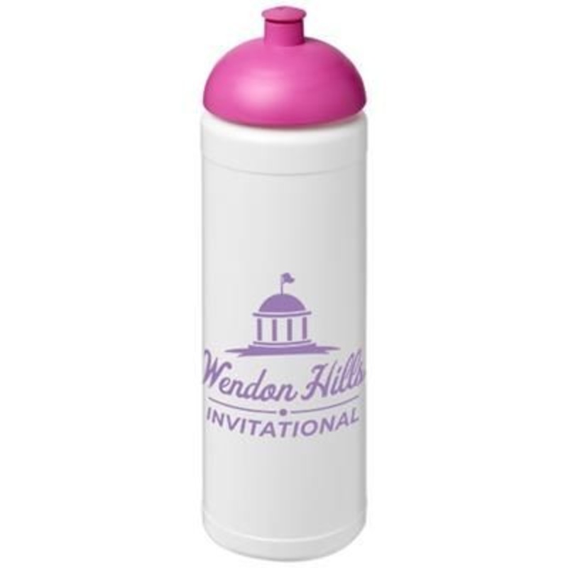 BASELINE PLUS 750 ML DOME LID SPORTS BOTTLE in White Solid-pink – Promise Promo