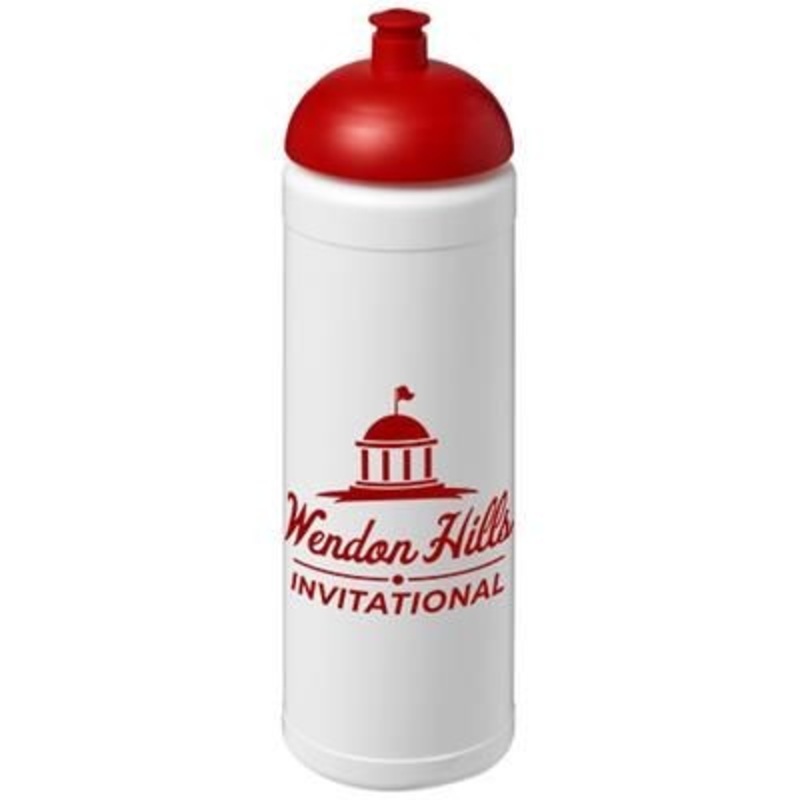 BASELINE PLUS 750 ML DOME LID SPORTS BOTTLE in White Solid-red – Promise Promo