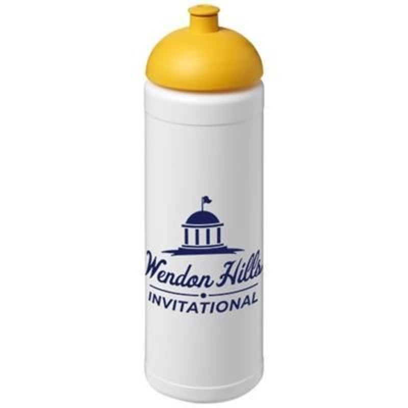 BASELINE PLUS 750 ML DOME LID SPORTS BOTTLE in White Solid-yellow – Promise Promo