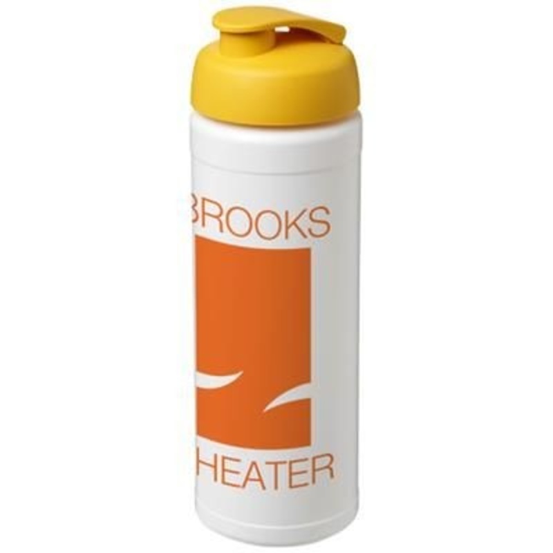 BASELINE PLUS 750 ML FLIP LID SPORTS BOTTLE in White Solid-yellow – Promise Promo