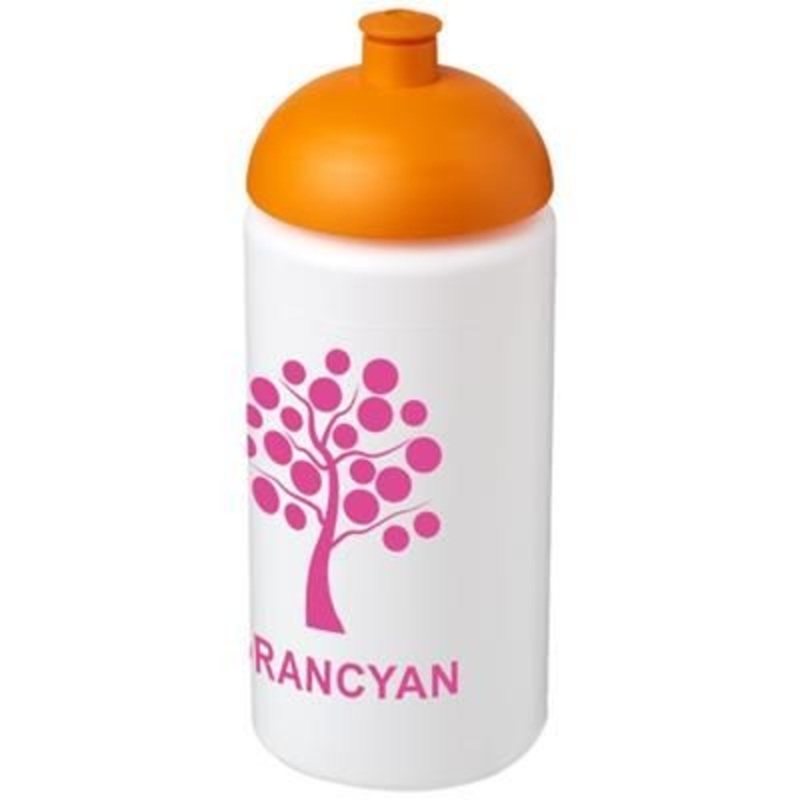 BASELINE PLUS GRIP 500 ML DOME LID SPORTS BOTTLE in White Solid-orange – Promise Promo