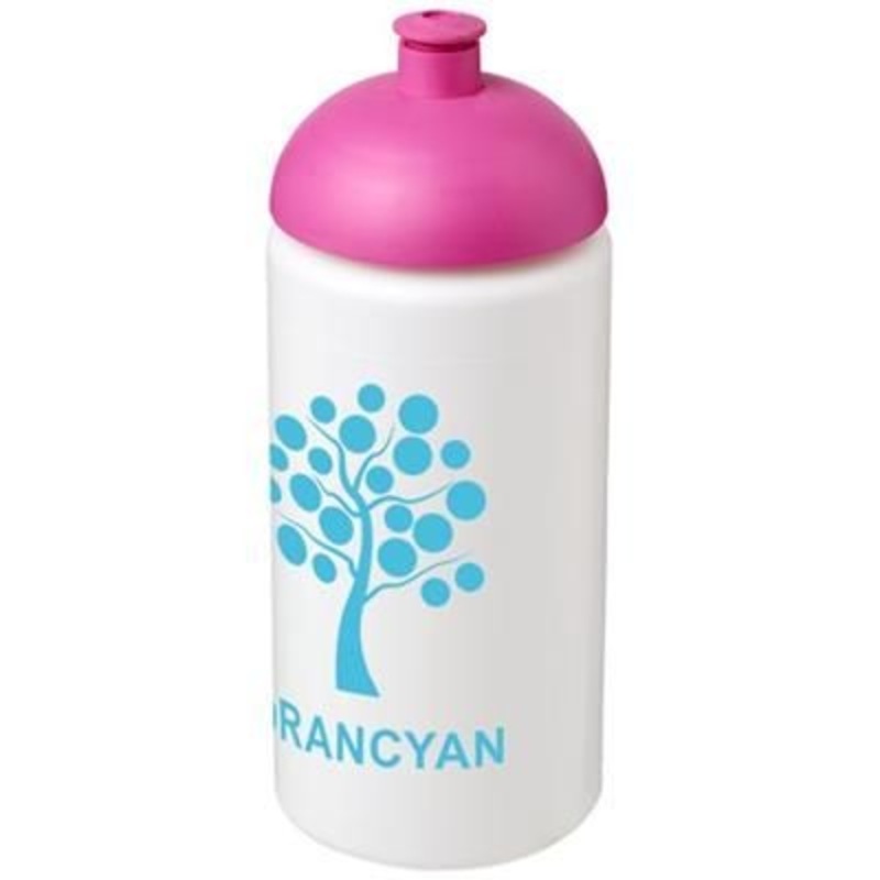 BASELINE PLUS GRIP 500 ML DOME LID SPORTS BOTTLE in White Solid-pink – Promise Promo