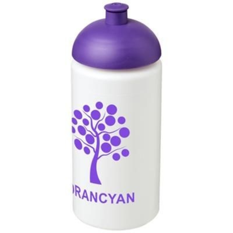 BASELINE PLUS GRIP 500 ML DOME LID SPORTS BOTTLE in White Solid-purple – Promise Promo