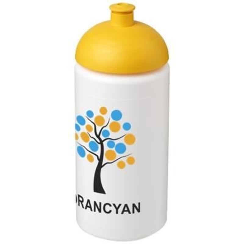 BASELINE PLUS GRIP 500 ML DOME LID SPORTS BOTTLE in White Solid-yellow – Promise Promo