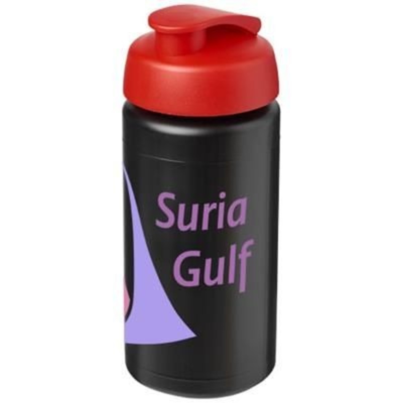 BASELINE PLUS GRIP 500 ML FLIP LID SPORTS BOTTLE in Black Solid-red – Promise Promo