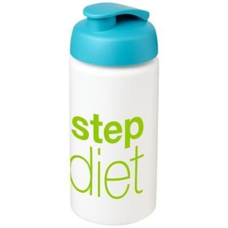 BASELINE PLUS GRIP 500 ML FLIP LID SPORTS BOTTLE in White Solid-aqua – Promise Promo