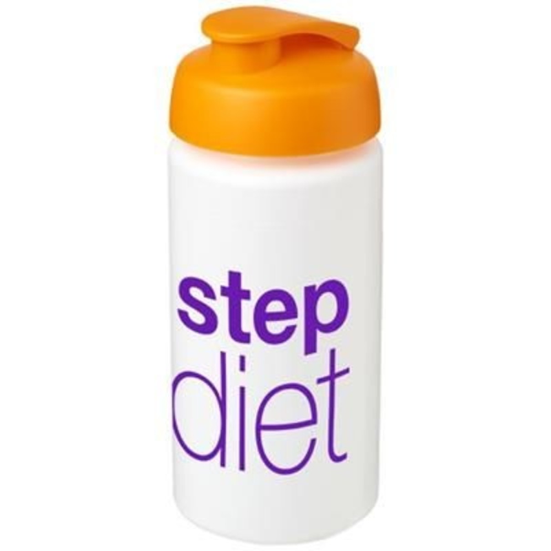 BASELINE PLUS GRIP 500 ML FLIP LID SPORTS BOTTLE in White Solid-orange – Promise Promo