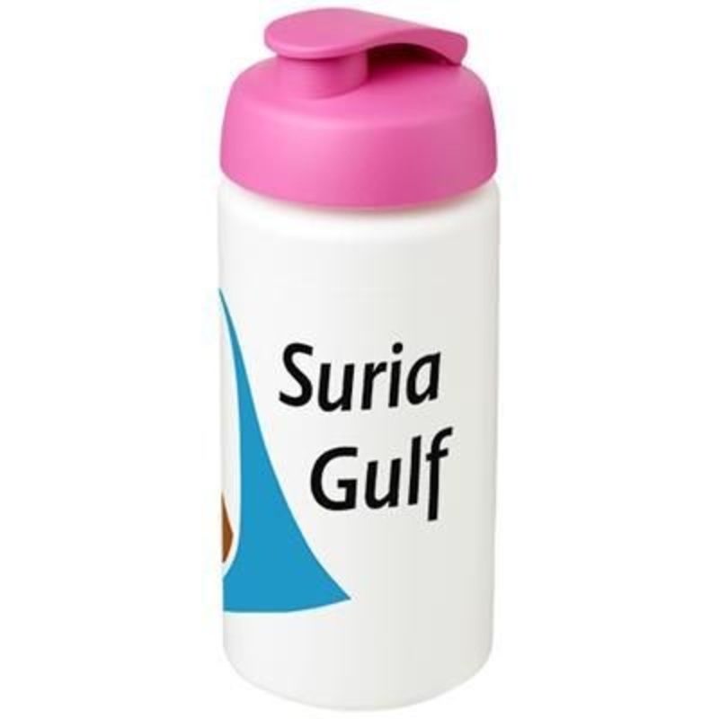 BASELINE PLUS GRIP 500 ML FLIP LID SPORTS BOTTLE in White Solid-pink – Promise Promo