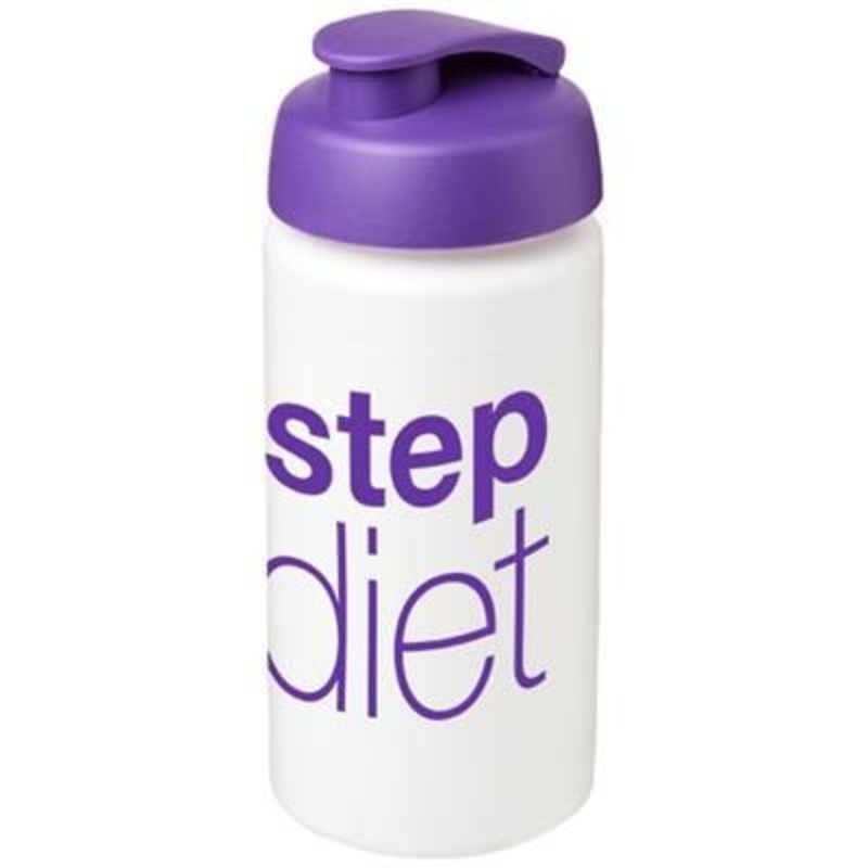 BASELINE PLUS GRIP 500 ML FLIP LID SPORTS BOTTLE in White Solid-purple – Promise Promo