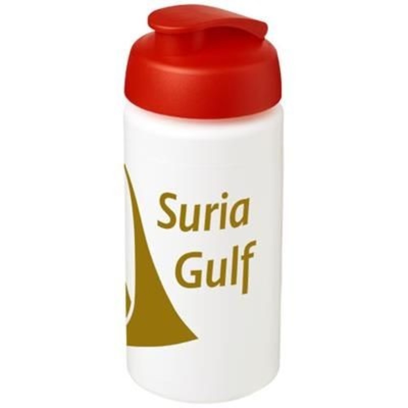 BASELINE PLUS GRIP 500 ML FLIP LID SPORTS BOTTLE in White Solid-red – Promise Promo