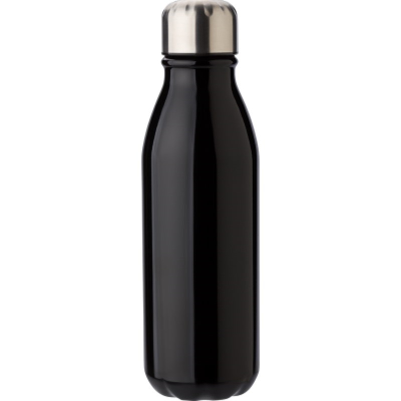 ALUMINIUM METAL SINGLE WALL DRINK BOTTLE in Black – Promise Promo