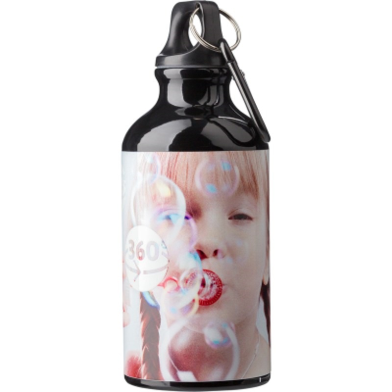 ALUMINIUM METAL WATER BOTTLE (400ML) in Black – Promise Promo