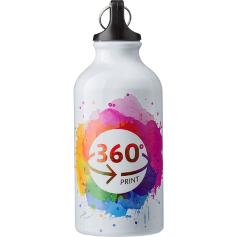 ALUMINIUM METAL WATER BOTTLE (400ML) in White – Promise Promo