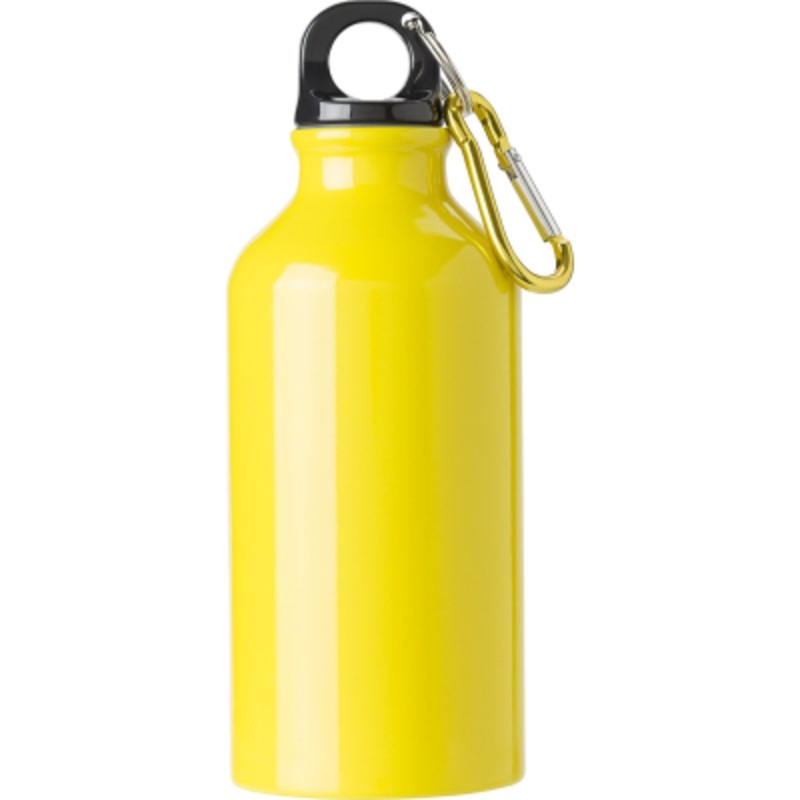 ALUMINIUM METAL WATER BOTTLE (400ML) in Yellow – Promise Promo
