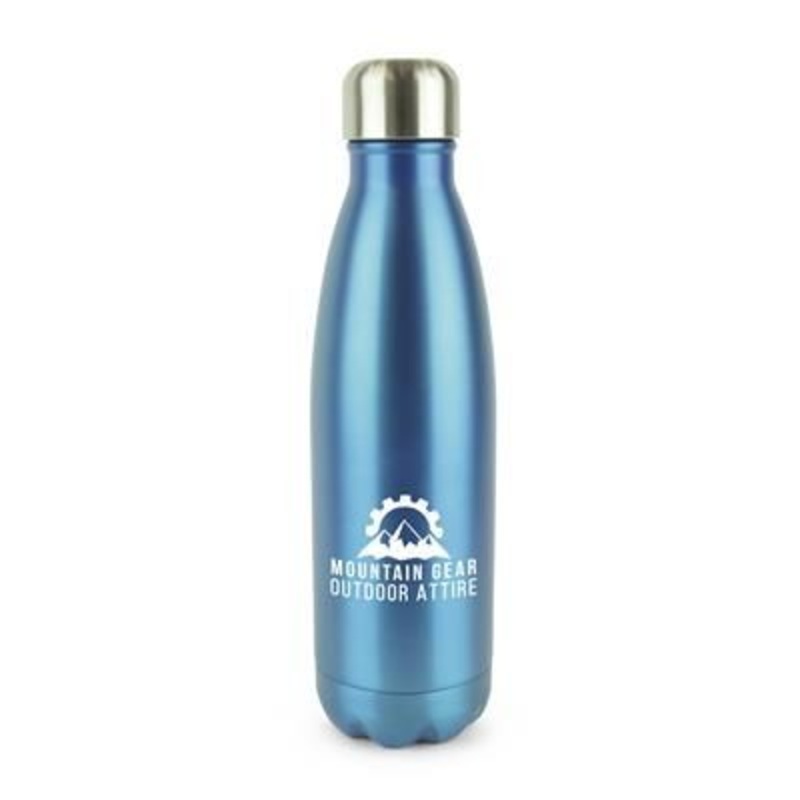 ASHFORD PLUS STAINLESS STEEL METAL DRINK BOTTLE in Cyan – Promise Promo