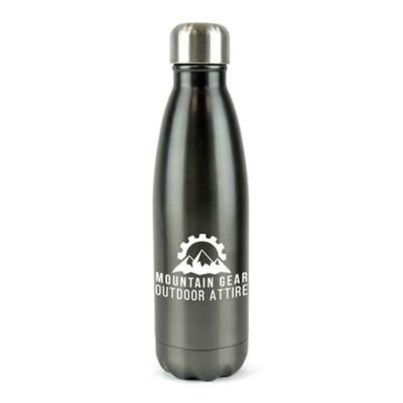 ASHFORD PLUS STAINLESS STEEL METAL DRINK BOTTLE in Gun Metal – Promise Promo