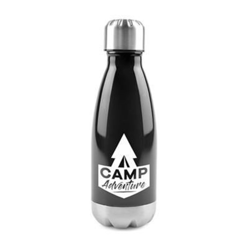 ASHFORD STAINLESS STEEL METAL DRINK BOTTLE in Black – Promise Promo