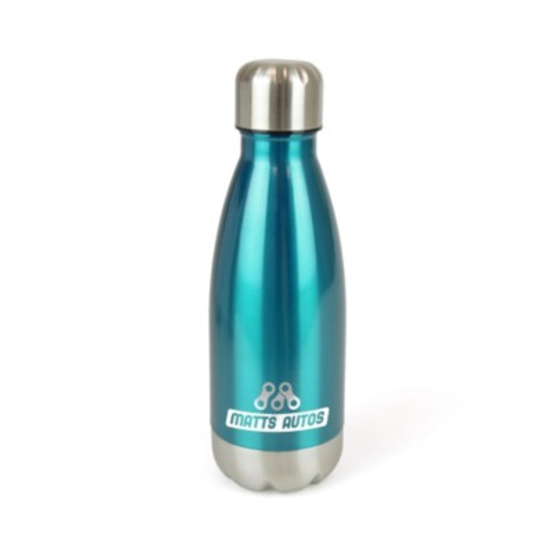 ASHFORD STAINLESS STEEL METAL DRINK BOTTLE in Cyan – Promise Promo