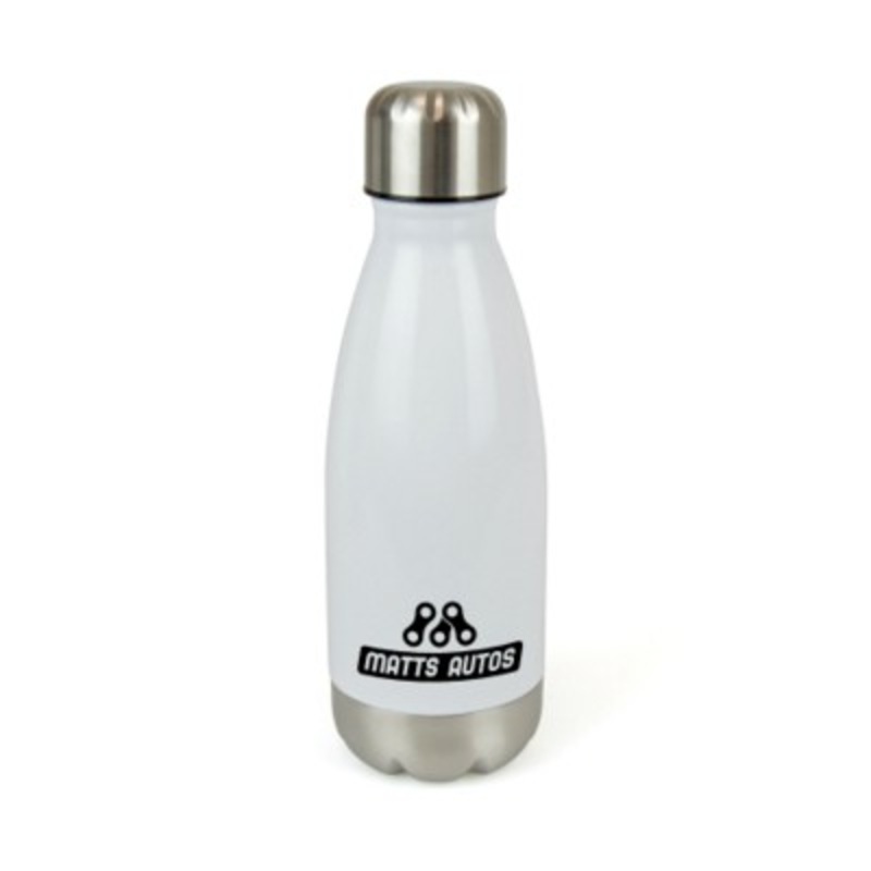 ASHFORD STAINLESS STEEL METAL DRINK BOTTLE in White – Promise Promo