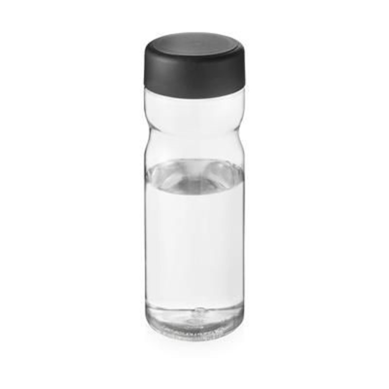 BASE SCREW CAP BOTTLE in Transparent & Black Solid – Promise Promo