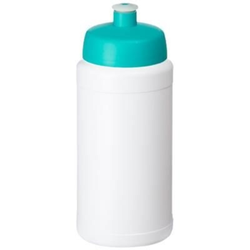BASELINE PLUS 500 ML BOTTLE with Sports Lid in White Solid-aqua – Promise Promo