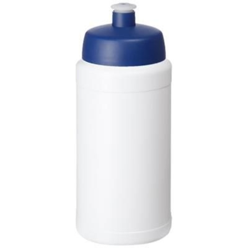 BASELINE PLUS 500 ML BOTTLE with Sports Lid in White Solid-blue – Promise Promo