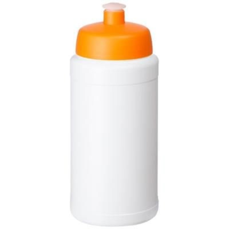 BASELINE PLUS 500 ML BOTTLE with Sports Lid in White Solid-orange – Promise Promo