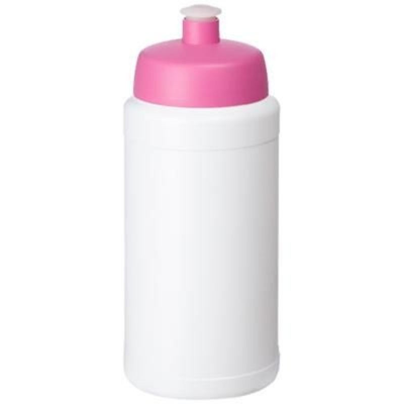 BASELINE PLUS 500 ML BOTTLE with Sports Lid in White Solid-pink – Promise Promo