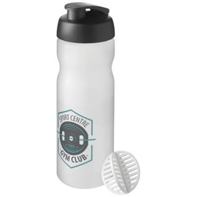BASELINE PLUS 650 ML SHAKER BOTTLE in Solid Black & Frosted Clear Transparent – Promise Promo