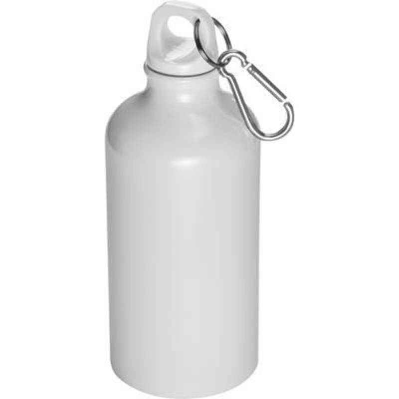 500ML STAINLESS STEEL METAL DRINK BOTTLE with Snap Hook in White – Promise Promo